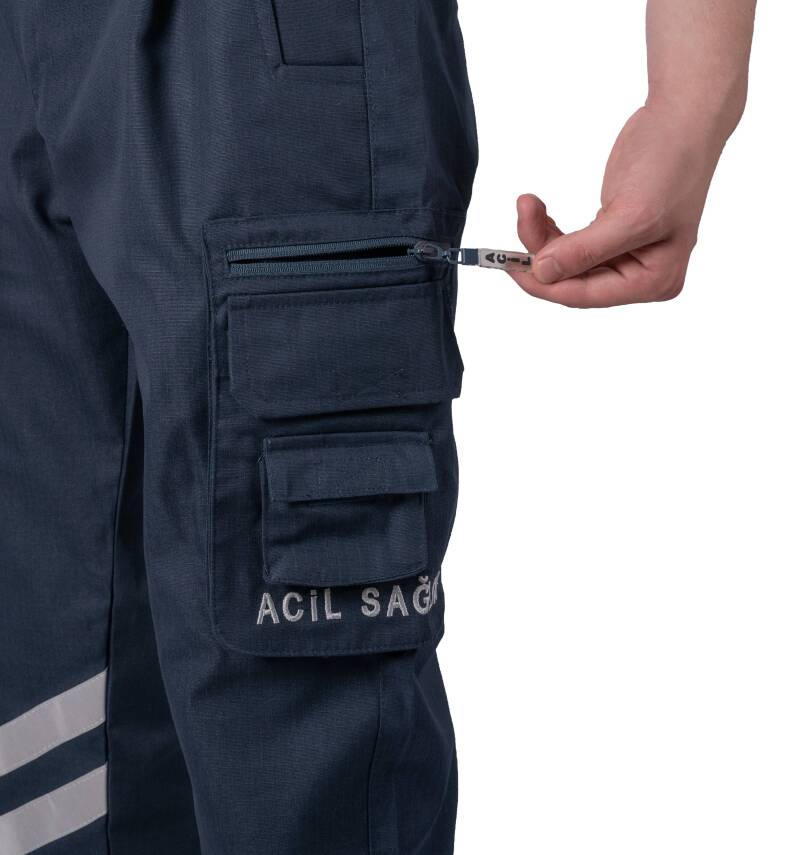 Erkek 112 Acil Sağlık Çalışanı Pantolonu Kanvas Kumaş Güncel Mevzuata Uygun - 5