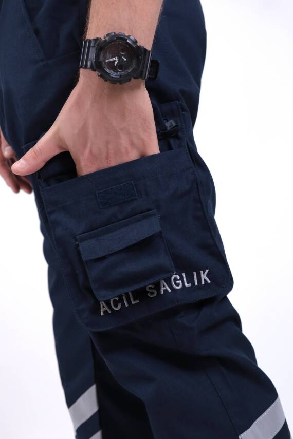 Erkek 112 Acil Sağlık Çalışanı Pantolonu Kanvas Kumaş Güncel Mevzuata Uygun - 3
