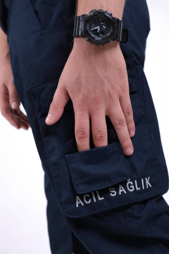 Erkek 112 Acil Sağlık Çalışanı Pantolonu Kanvas Kumaş Güncel Mevzuata Uygun - 4
