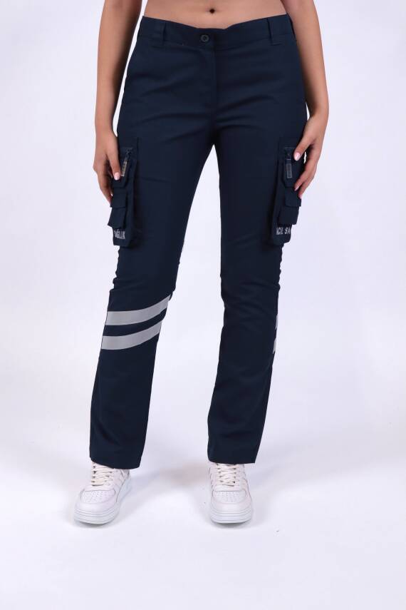 Kadın 112 Acil Sağlık Çalışanı Pantolonu Kanvas Kumaş Güncel Mevzuata Uygun - 1