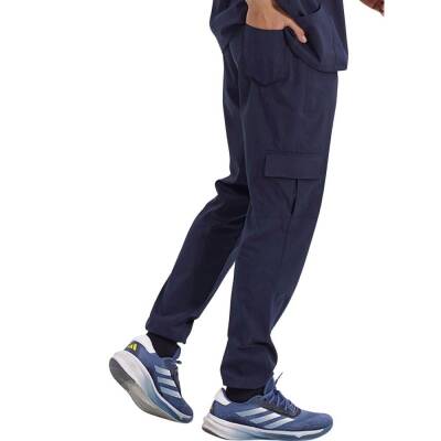 BRL BAGEL | TEK ALT Kargo Cepli Jogger Likralı Unisex Cerrahi Pantolon Lacivert 