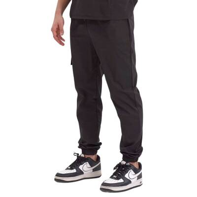 BRL BAGEL | TEK ALT Kargo Cepli Jogger Likralı Unisex Cerrahi Pantolon Siyah - 1
