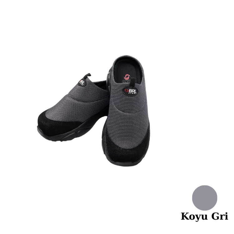 BRL CLOGS Bayan Spor Terlik Koyu Gri - 2