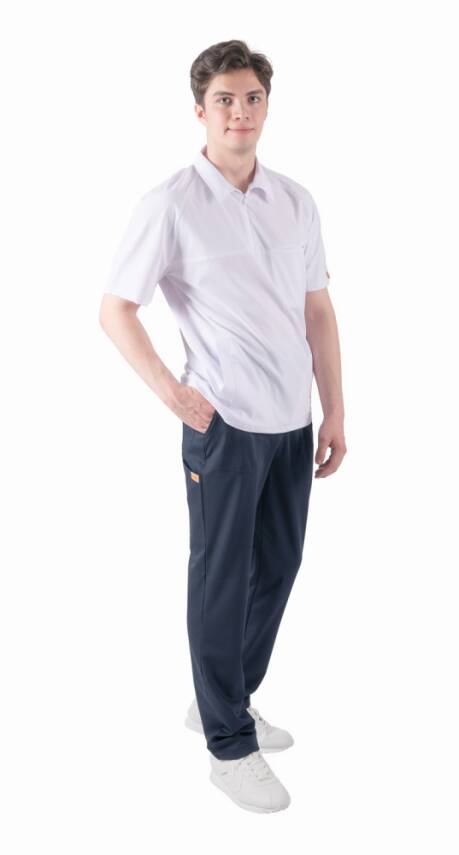 BRL MEDİMEN | TEK ÜST Reglan Kol Gizli Fermuarlı Gömlek Yaka Doktor ve Hemşire Cerrahi Forması Beyaz - 1