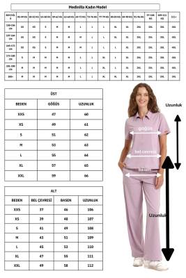 BRL MEDİNİLLA & MEDİKAGO | TEK ALT Çift Yön Likralı Kadın Cerrahi Pantolon Lila - 4