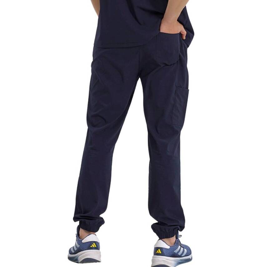BRL MEDİZİP | TEK ALT Jogger Likralı Unisex Cerrahi Pantolon Lacivert - 2