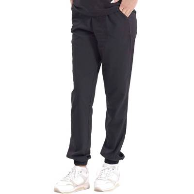 BRL MEDİZİP | TEK ALT Jogger Likralı Unisex Cerrahi Pantolon Siyah - 2