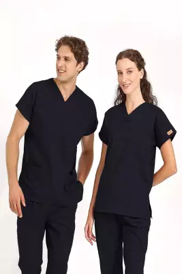 BRL Scrub | Tek Üst Likralı Unisex Cerrahi Forma Lacivert - 3