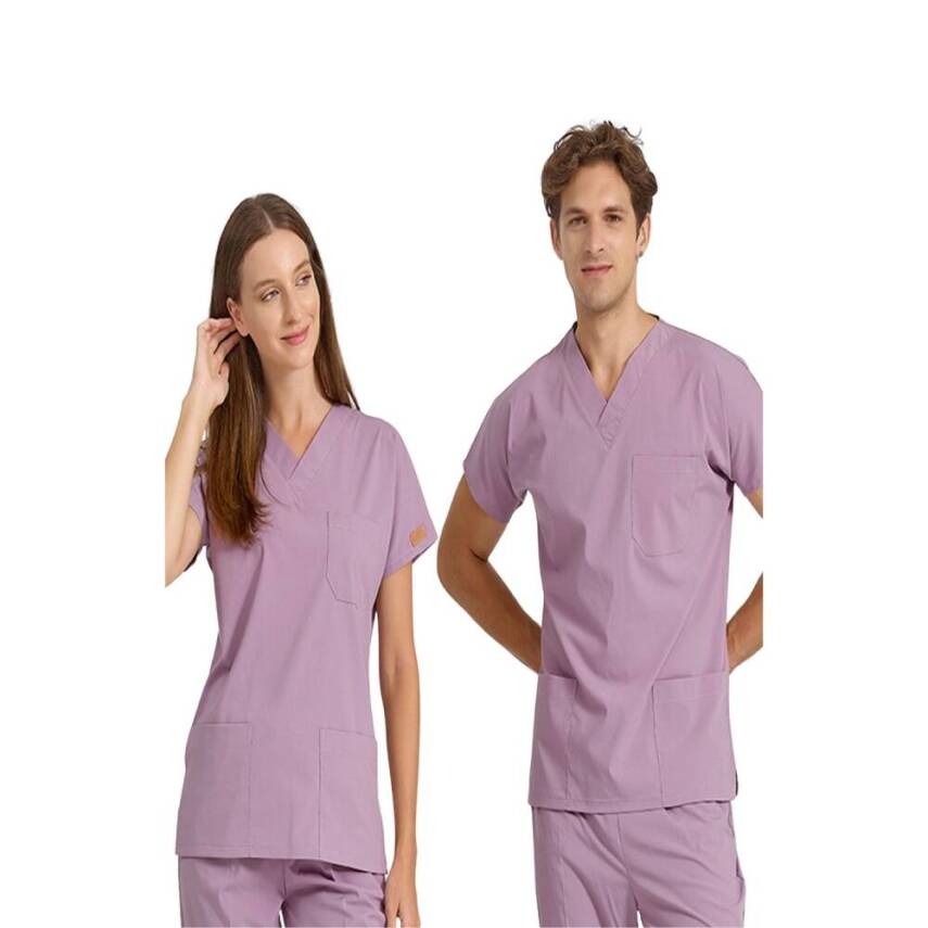 BRL SCRUBLE FLEX | TEK ÜST Likralı Unisex Cerrahi Forma Lila - 1
