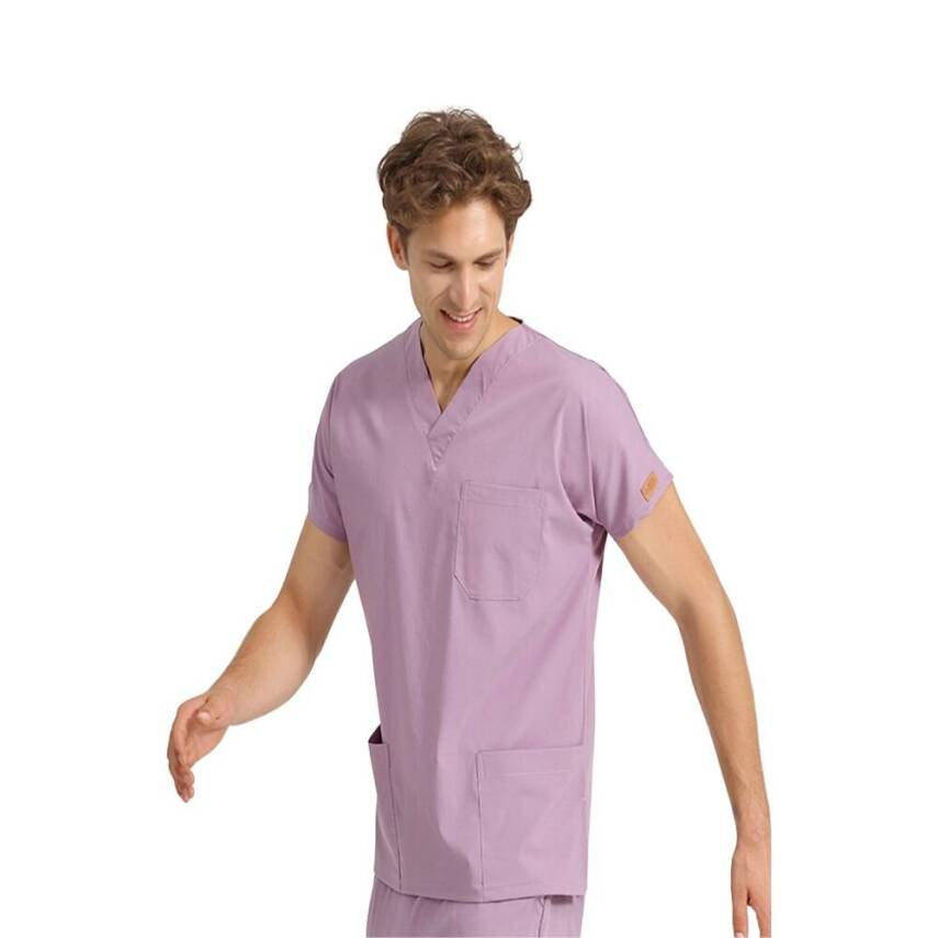 BRL SCRUBLE FLEX | TEK ÜST Likralı Unisex Cerrahi Forma Lila - 2