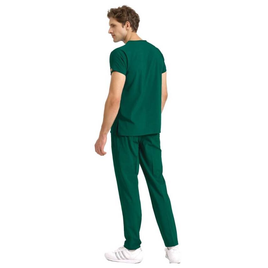BRL SCRUBLE | Likralı Doktor Ve Hemşire Forması Unisex Cerrahi Takım Avcı Yeşili - 2