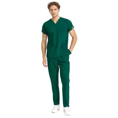 BRL SCRUBLE | Likralı Doktor Ve Hemşire Forması Unisex Cerrahi Takım Avcı Yeşili - 3