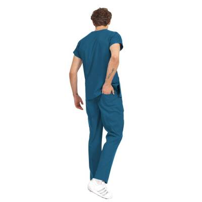 BRL SCRUBLE | Likralı Doktor Ve Hemşire Forması Unisex Cerrahi Takım Petrol Yeşili - 3