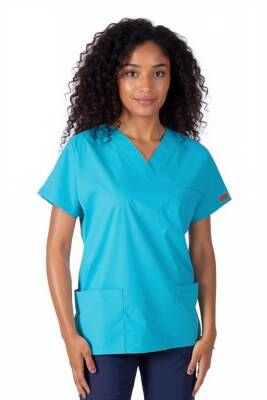 BRL SCRUBLE TEK ÜST Antibakteriyel 3X-DRY Unisex Doktor ve Hemşire Cerrahi Forma Turkuaz - Brl Üniforma