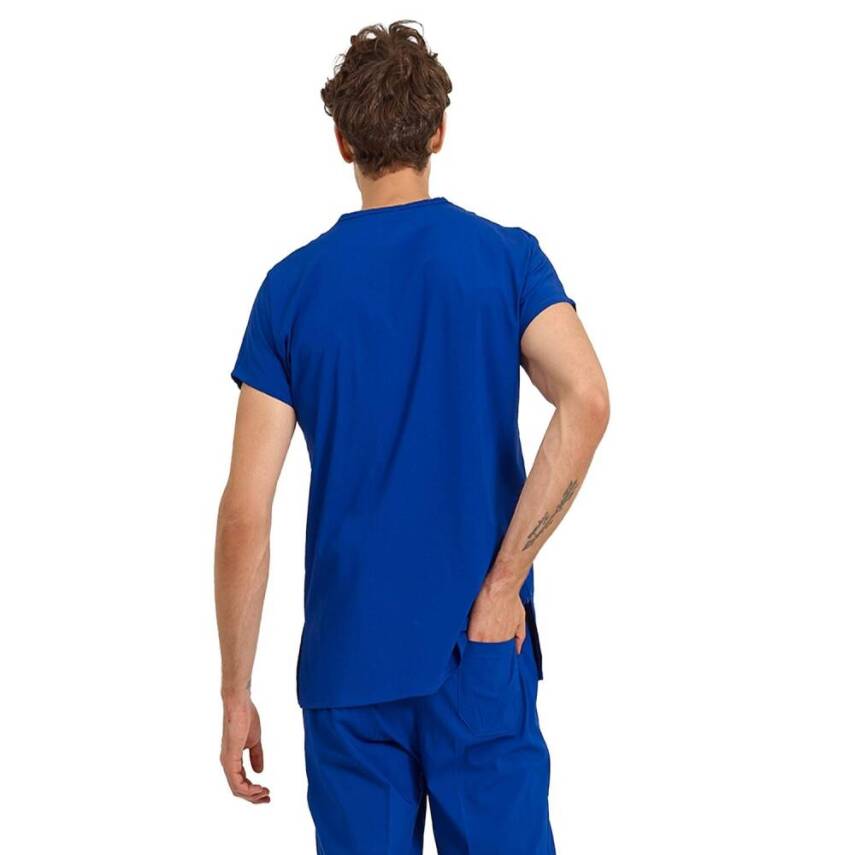 BRL SCRUBLE | TEK ÜST Likralı Unisex Cerrahi Forma Gece Mavisi - 2