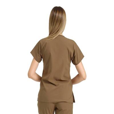 BRL SCRUBLE | TEK ÜST Likralı Unisex Cerrahi Forma Haki - 2