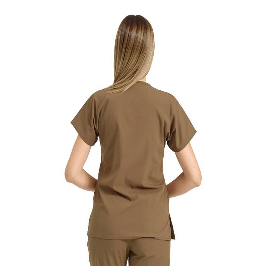 BRL SCRUBLE | TEK ÜST Likralı Unisex Cerrahi Forma Haki - 2