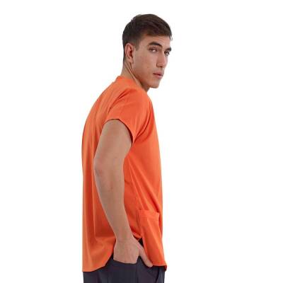 BRL SCRUBLE | TEK ÜST Likralı Unisex Cerrahi Forma Turuncu - 2