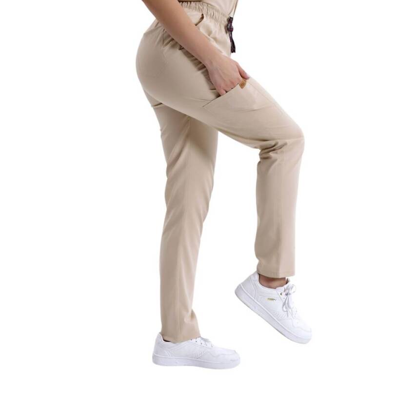 BRL SNAPS | TEK ALT Torba Cepli Doktor ve Hemşire Pantolon Bej - 3