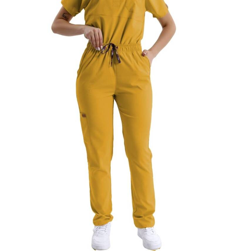BRL SNAPS | TEK ALT Torba Cepli Doktor ve Hemşire Pantolon Hardal - 1