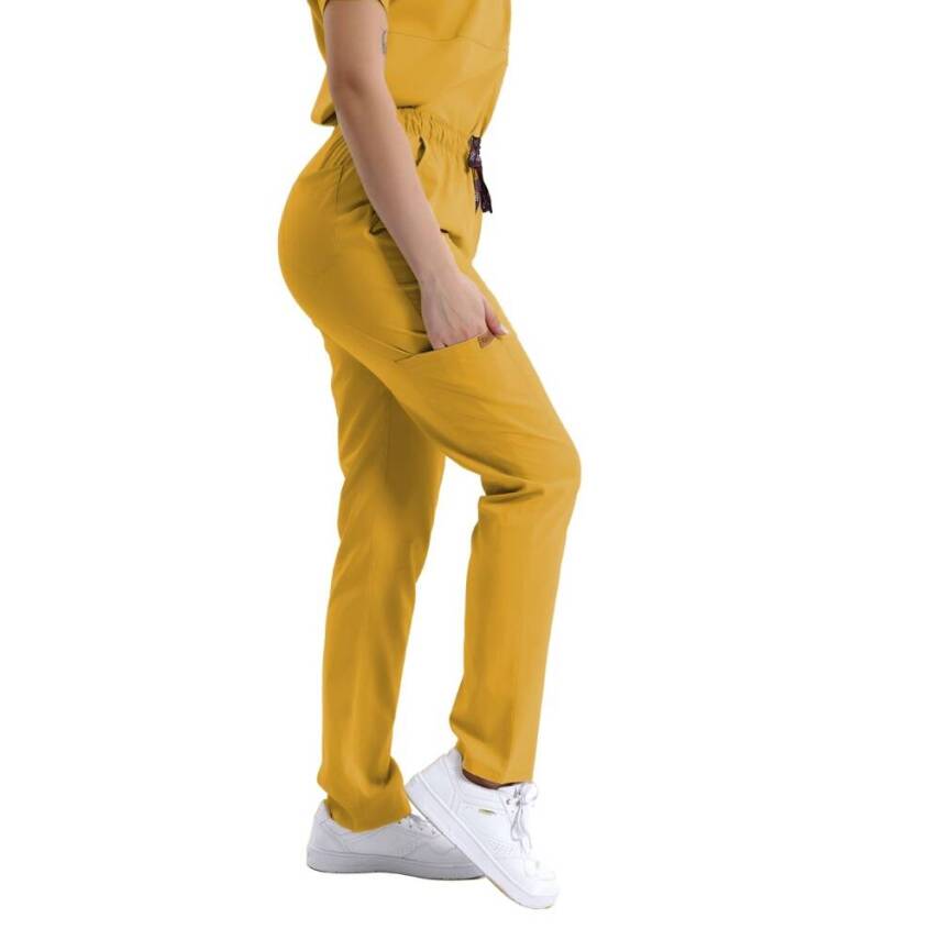 BRL SNAPS | TEK ALT Torba Cepli Doktor ve Hemşire Pantolon Hardal - 2