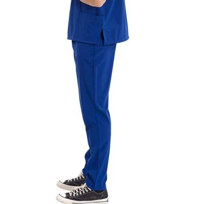 BRL SNAPSM | TEK ALT Kargo Cepli Klasik Likralı Unisex Cerrahi Pantolon Parlement Mavi - 2