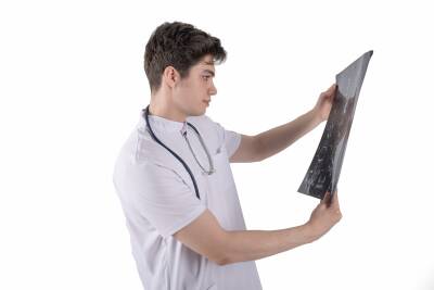 BRL SNAPSM | TEK ÜST Çıt Çıtlı Likralı Erkek Doktor ve Hemşire Cerrahi Forması Beyaz - 3