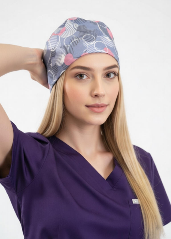 Unisex Medikal Cerrahi Bone Doktor Hemşire Hastane Bonesi - Fare Desenli - 1